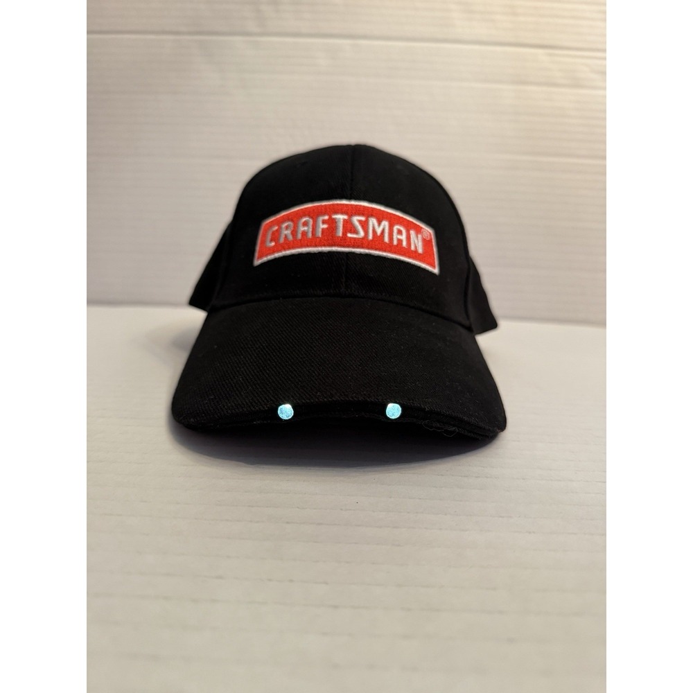 Craftsman LED Lighted Hat Adjustable 100% Cotton Cap Hands Free Flashlight